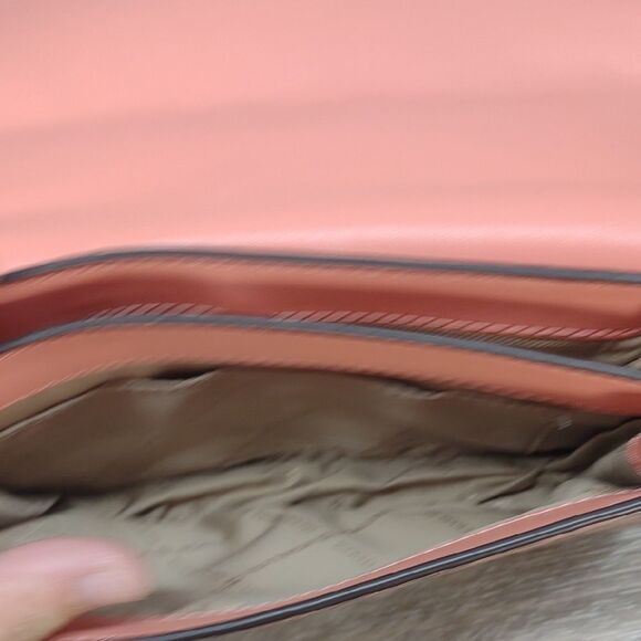 *6521 Michael Kors peach snakeskin convertible crossbody shoulder bag - Picture 10 of 13